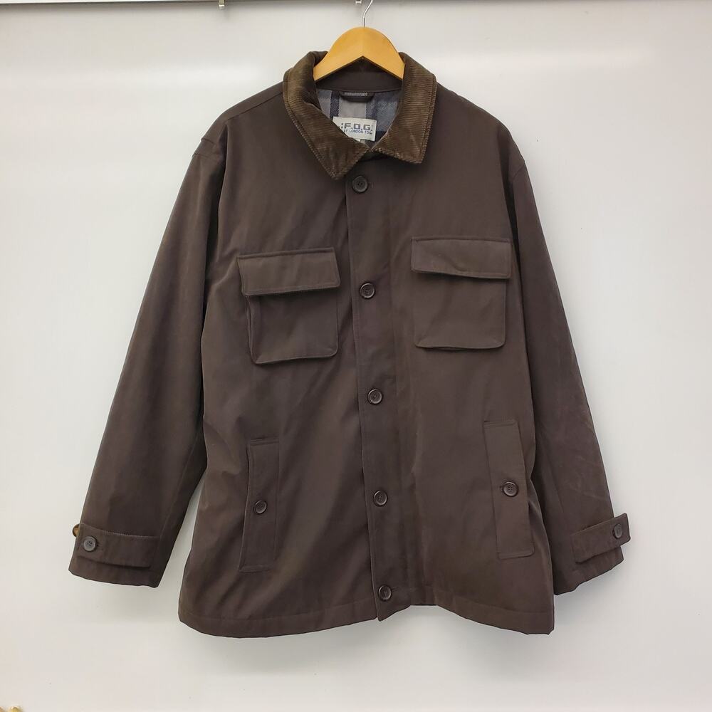 London Fog Jacket Mens XL Brown Barn Chore Coat Corduroy Collar - Picture 3 of 16